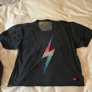 Black Lightning Bolt Kids T-Shirt